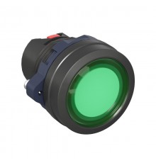 Головка кнопки плоская прозрачная с  фиксацией, зеленая  M22P-FLLGP  DKC
