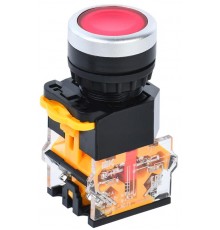 Кнопка D8-11 d=22мм 1з+1р красная  BBT30-11-3-22-K04  IEK