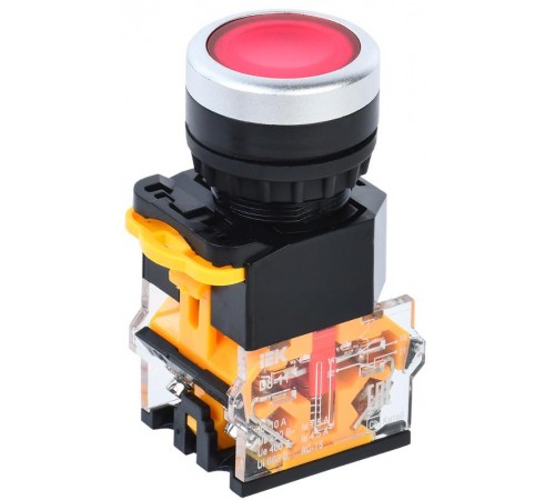 Кнопка D8-11 d=22мм 1з+1р красная  BBT30-11-3-22-K04  IEK