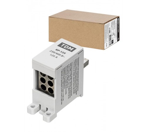 Клемма распределительная на DIN-рейку КР-125 1П 125А (6х16мм)  SQ0823-0117  TDM