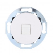 Накладка для розетки телефонной с суппортом RJ-12, RJ-45 без джека (бел) LK Vintage (250шт)1кор=500  Ecoplast