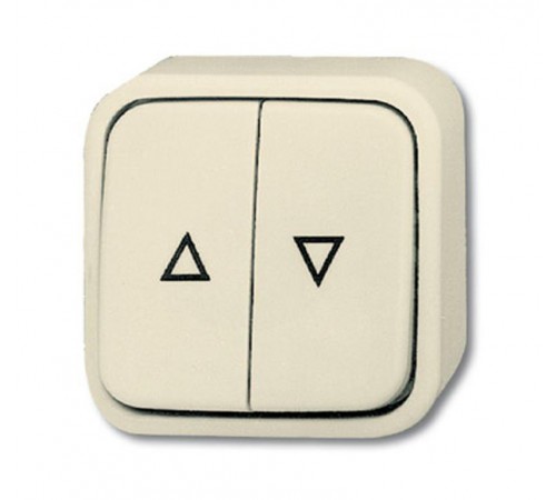 Выключатель жалюзи, без фиксации, для открытого монтажа, серия Busch-Duro 2000 AP, цвет слоновая кость  1442-0-0193   2CKA001442A0193  ABB