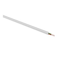 Телефонный кабель ШТЛП 2 жилы CCA, белый, бухта 100м  01-5001-3  REXANT