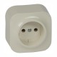 Quteo Слоновая кость Розетка без заземления  782240  Legrand
