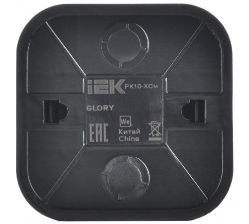 GLORY Розетка компьютерная RJ45 кат.5E о/у РК10-ХСм сталь матовый  EKH10-K46M  IEK