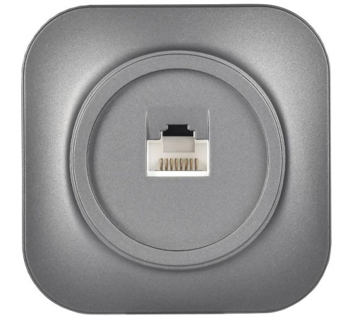 GLORY Розетка компьютерная RJ45 кат.5E о/у РК10-ХСм сталь матовый  EKH10-K46M  IEK