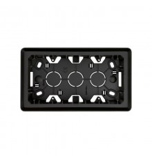 Simon 82 Монтажная коробка для накладного монтажа, 2 поста,  S82 Detail, графит  8200760-038  Simon