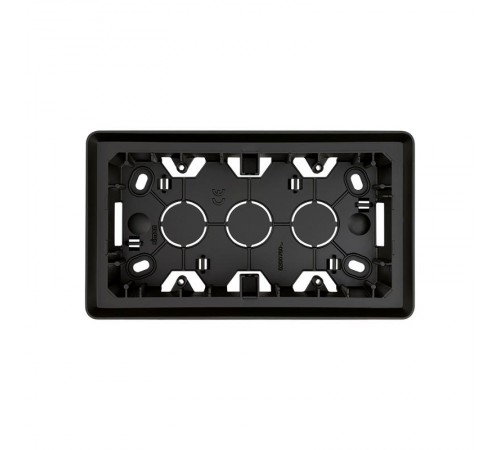 Simon 82 Монтажная коробка для накладного монтажа, 2 поста,  S82 Detail, графит  8200760-038  Simon