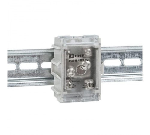 Блок распределительный проходной РБП 35 (1х35 - 4х6 мм2) 125/50 А EKF PROxima  RBP-35-50  EKF