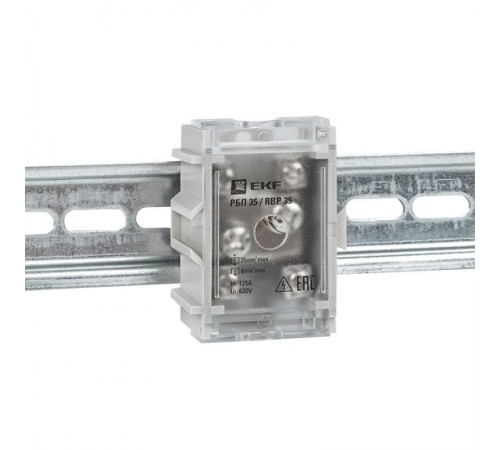 Блок распределительный проходной РБП 35 (1х35 - 4х6 мм2) 125/50 А EKF PROxima  RBP-35-50  EKF