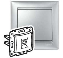 Valena Алюминий Розетка ТЛФ 2-ая  770139  Legrand