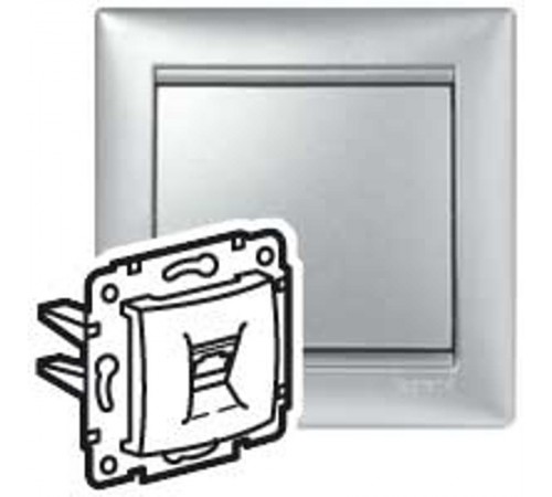 Valena Алюминий Розетка ТЛФ 2-ая  770139  Legrand