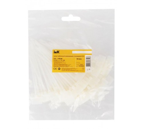 Хомут с площадкой ХП1 2.5х110 (100 шт/упак)   UHH61-3-110-100  IEK