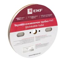 Термоусаживаемая трубка ТУТ 10/5 прозрачная рулон PROxima  tut-10-tr  EKF