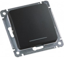 Выключатель скрытой установки, одноклавишный, с индикацией, механизм, цвет черый  ВС10-412-08  HEGEL