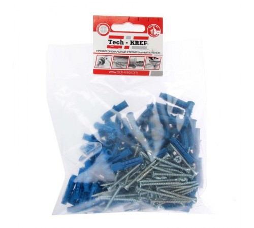 Саморез ШУц 3,0х30 пот. гол. + дюбель 5х25 (100 шт) - пакет ( 0,137 кг)  112935  Tech-KREP