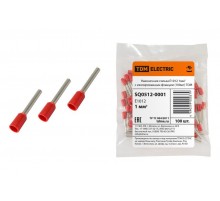 Наконечник-гильза Е1012 1мм2 с изолированным фланцем (100шт)   SQ0512-0001  TDM
