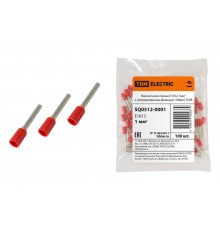Наконечник-гильза Е1012 1мм2 с изолированным фланцем (100шт)   SQ0512-0001  TDM