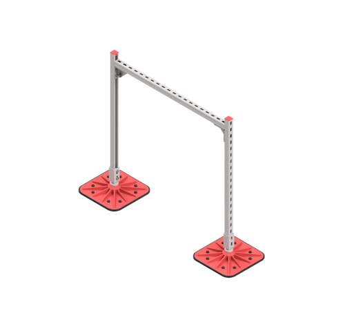 Опорная конструкция для гор. прямоуг. воздуховодов  TECHNORAPTOR FOOT 1000х1000  KM-TR-F-SSHRAD-1000-1000  КМ - профиль