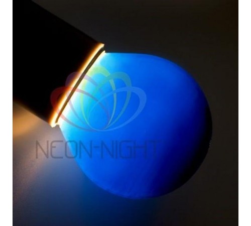 Лампа накаливания e27 10 Вт синяя колба  401-113  NEON-NIGHT