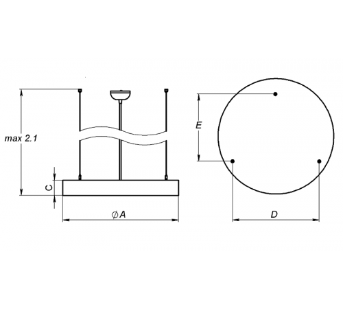 Светильник светодиодный SOL FLD/P (450x80) 830 BK  1815000190  Световые Технологии