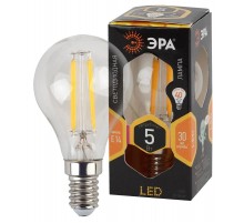 Лампа светодиодная LED 5Вт E14 220В 2700К F-LED Р45 шар  Б0019006  ЭРА