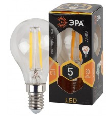 Лампа светодиодная LED 5Вт E14 220В 2700К F-LED Р45 шар  Б0019006  ЭРА