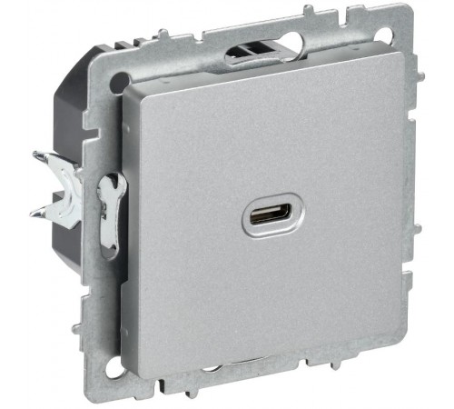 BRITE Роз. USB C 65Вт высокоскор. зар. РЮ12-1-БрА алюм.  BR-U13-065-K47  IEK