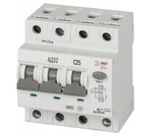 АВДТ 6кА  PRO D326E4C25A300 АД-32 электронное 3P+N C25 300мА тип A   Б0059213  ЭРА