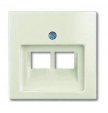 ABB Basic 55 Сл. кость Накладка 2-ой ТЛФ/комп розетки наклонной  1753-0-0097   2CKA001753A0097  ABB