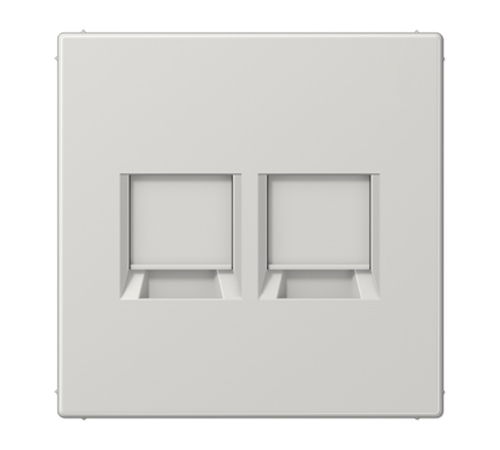 Плата (фиксация защёлкиванием) для двух модулей; термопласт; светло-серый LS1969-2WELG Jung