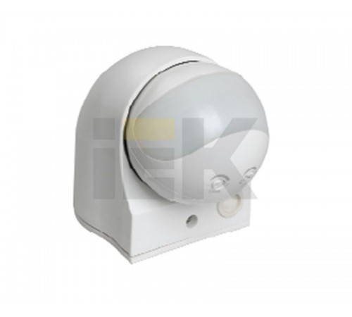 Датчик движения ДД 010 белый, макс. нагрузка 1100Вт, угол обзора 180град., дальность 10м, IP44,  LDD10-010-1100-001  IEK