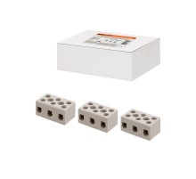 Керамический блок зажимов 15 Ампер 3 пары контактов с крепежным отверстием  SQ0531-0512  TDM