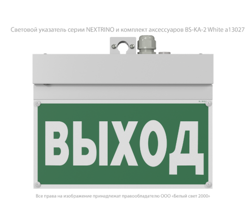 Световой указатель аварийного освещения BS-NEXTRINO-10-S1-ELON White  a17030  Белый свет