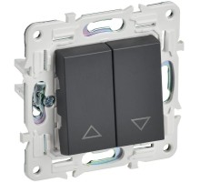 SKANDY Выключатель жалюзи 10А SK-V12T титан  SK-V15-0-10-K48  IEK