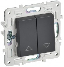 SKANDY Выключатель жалюзи 10А SK-V12T титан  SK-V15-0-10-K48  IEK