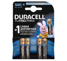 Батарейка щелочная (алкалиновая) (AAA) LR03-4BL TURBO NEW  Б0014051  81549875 Duracell