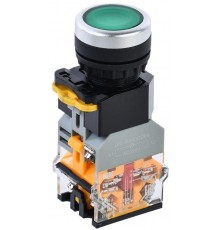 Кнопка D8-11D d=22мм 1з+1р с подсветкой зеленая  BBT30-11D-3-12-K06  IEK