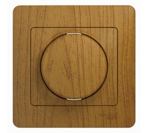 Glossa Дерево Дуб Светорегулятор (диммер) поворотный, 300Вт (в сборе с рамкой)  GSL000534  SE