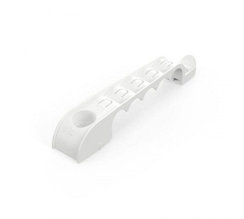 Держатель труб для прямого монтажа односторонний на 5 мест в гофроящике белый d16 (250шт/кор) Промрукав  PR13.03279  Промрукав