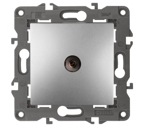 14-3102-03 Розетка TV проходная, IP20, Эра Elegance, алюминий  Б0034298  ЭРА