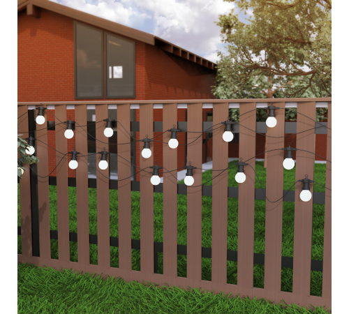 Гирлянда светодиодная "Белт Лайт" серия Holiday, 10 ламп, 7,7 м, IP44, белый, 1/6  HL062  Gauss