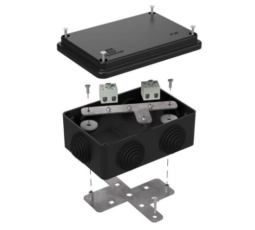 Коробка огнестойкая для о/п 40-0340-FR2.5-4 Е15-Е120 RAL9005 120х80х50 (20 шт/кор) черная  40-0340-9005-FR2.5-4  Промрукав