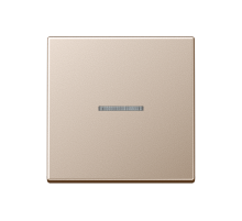 Одинарная клавиша с окошком для балансирных механизмов выключателей (кнопок) с подсветкой, в комплекте с AS90HP (крепежный элемент); дюропласт; шампан