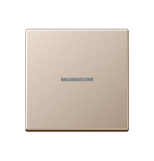 Одинарная клавиша с окошком для балансирных механизмов выключателей (кнопок) с подсветкой, в комплекте с AS90HP (крепежный элемент); дюропласт; шампан