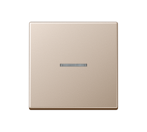 Одинарная клавиша с окошком для балансирных механизмов выключателей (кнопок) с подсветкой, в комплекте с AS90HP (крепежный элемент); дюропласт; шампан