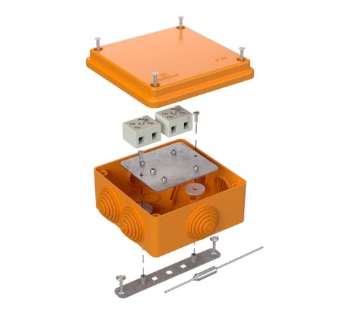 Коробка огнестойкая для о/п 40-0300-FR6.0-4-П Е15-Е120 с термо/предохранителем 100х100х50 IP55  4p, 6.0 мм.кв. 40-0300-FR6.0-4-П  Промрукав