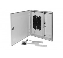 Бокс оптич.FO-WBX-4xSLT-W140H42-32UN-GY унив.наст.,от8 до 32п.(SC,duplexLC,ST,FC),со сплайс пласт.,без пиг.и прох.ад.,сер.  250442  Hyperline