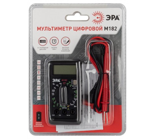 Мультиметр цифровой  модель M182   Б0055799  ЭРА