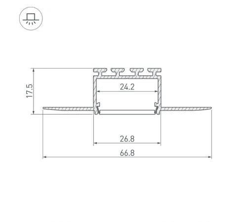 Профиль PLS-F-HIDE-2000  023962  Arlight